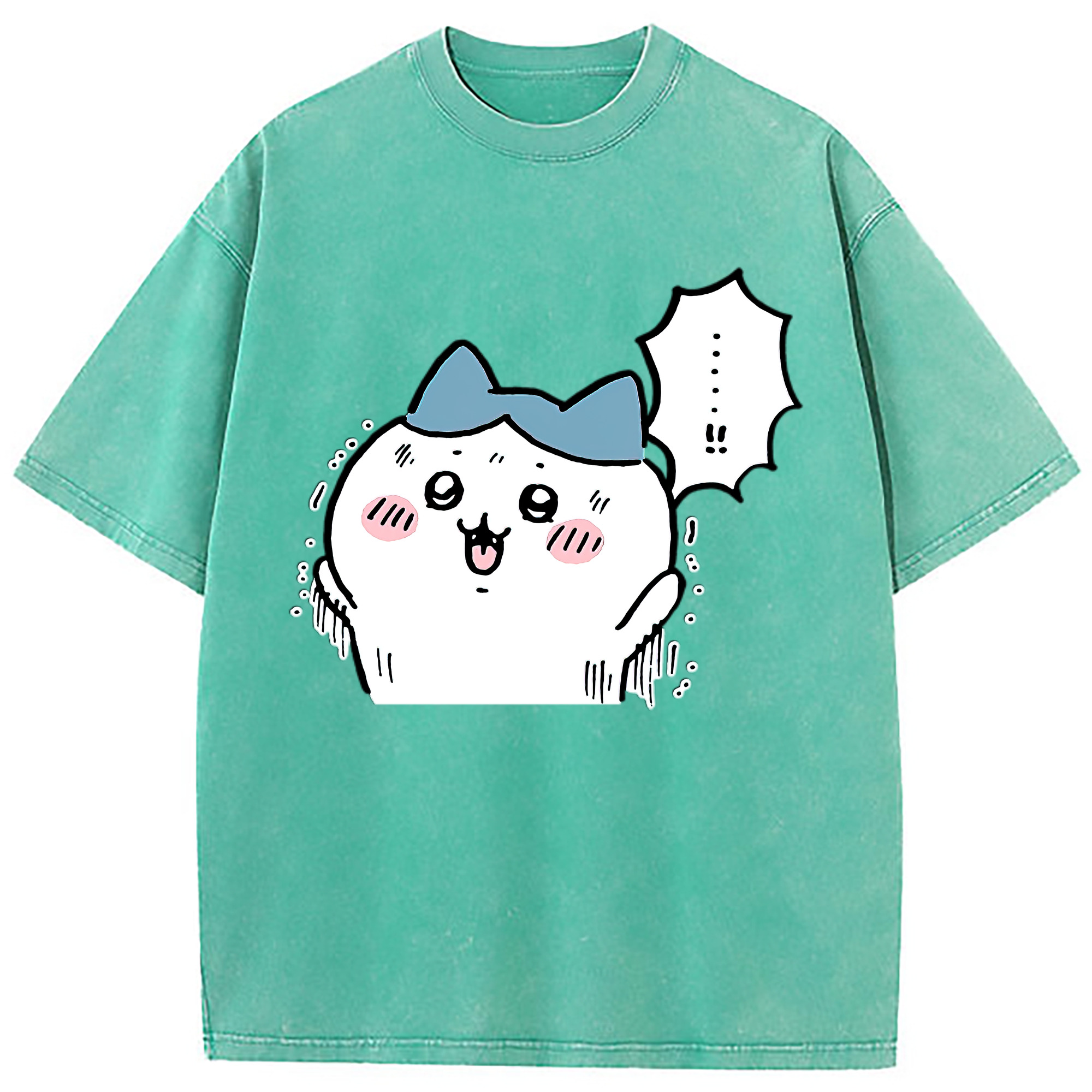 （画像用） ちいかわ ハチワレ Chii-kawa hachiware 綿100% ヴィンテージ風 半袖Tシャツ（フロントプリント）